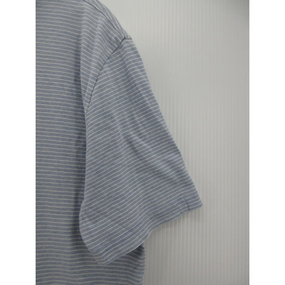 Faherty Polo Shirt Medium Pullover Striped Preppy Organic Cotton Knit - Picture 3 of 11